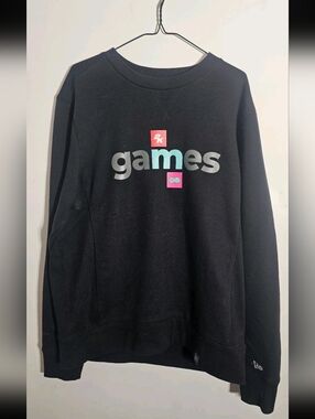 2K Games Developer New Era Black Pullover Sweater Size L Rare Industry Crewneck